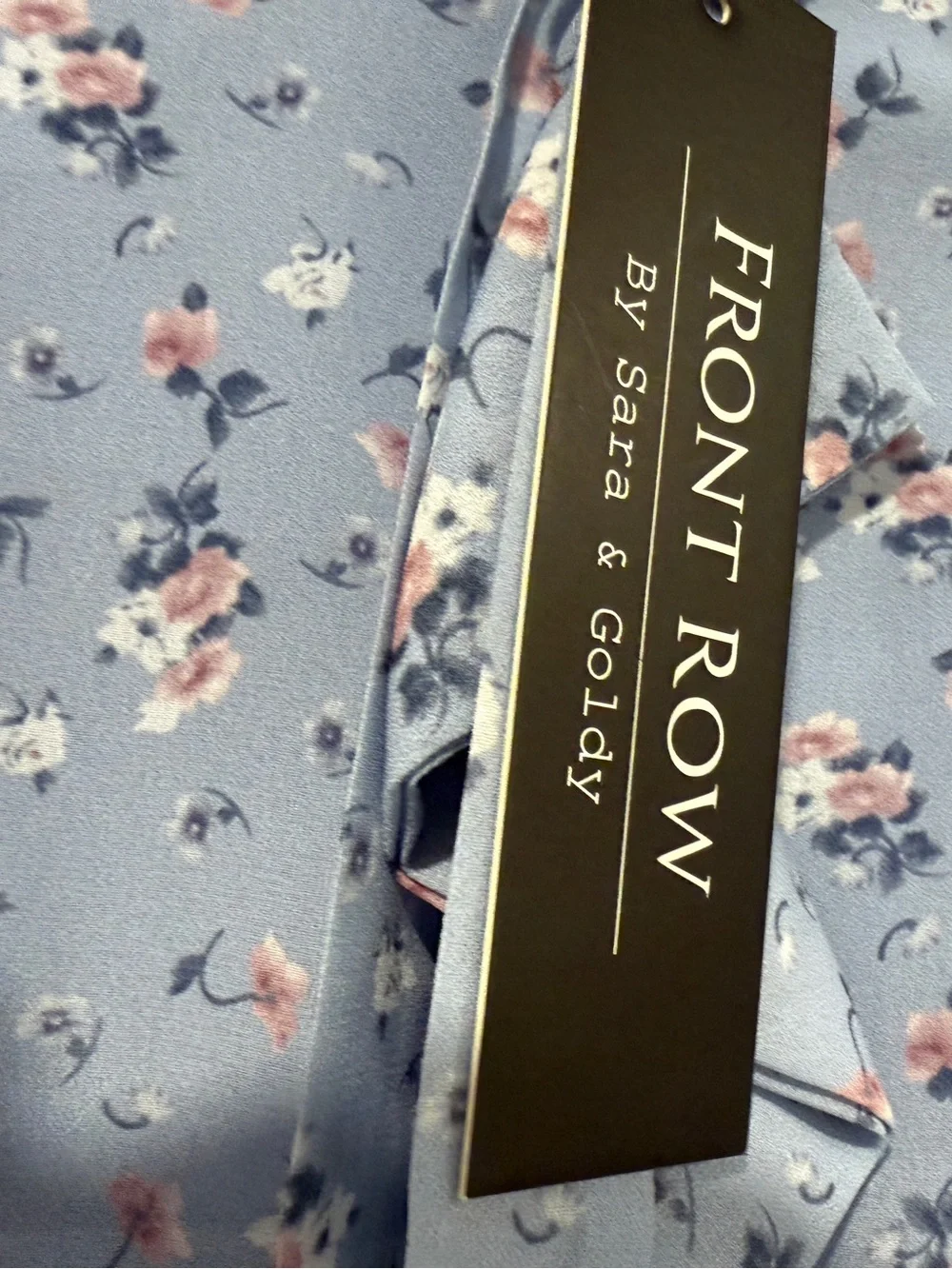 NWT Blue floral stunning matching shirt and skirt set
